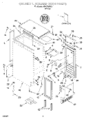 CABINET LINER AND DOOR, LIT/OPTIONA Diagram and Parts List for JEACS50SL0  Whirlpool Ice Maker