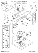 TOP AND CONSOLE, LIT/OPTIONAL Diagram and Parts List for LGR8858EZ0  Whirlpool Dryer