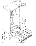 CABINET Diagram and Parts List for EV200NXKW3  Whirlpool Freezer