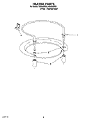 HEATER PARTS Diagram and Parts List for IUD8000RS4  Whirlpool Dishwasher