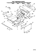 TOP VENTING PARTS Diagram and Parts List for KEMC377KWH05  KitchenAid Microwave Oven Combo