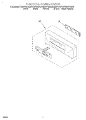 CONTROL PANEL, LITERATURE Diagram and Parts List for KEMS377GAL0  KitchenAid Microwave Oven Combo