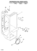 REFRIGERATOR LINER Diagram and Parts List for KSBS25FKBL01  KitchenAid Refrigerator