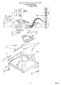 MACHINE BASE Diagram and Parts List for 6LBR6245EQ1  Whirlpool Washer