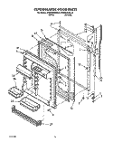 REFRIGERATOR DOOR Diagram and Parts List for KTRS25KXWH00  KitchenAid Refrigerator