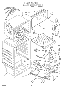LINER Diagram and Parts List for ET21UMXGW00  Whirlpool Refrigerator