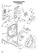 BULKHEAD PARTS Diagram and Parts List for IGS5000RQ1  Inglis Dryer