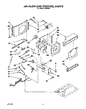 AIR FLOW AND CONTROL Diagram and Parts List for CA6WM4  Crosley Air Conditioner