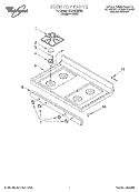 COOKTOP Diagram and Parts List for SF315PEEQ0  Whirlpool Range
