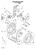BULKHEAD PARTS, OPTIONAL PARTS (NOT INCLUDED) Diagram and Parts List for RED4400TQ0  Roper Dryer