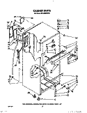 CABINET Diagram and Parts List for RT14CKXVW12  Roper Refrigerator