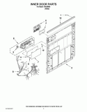 INNER DOOR PARTS Diagram and Parts List for IWU98665  Inglis Dishwasher