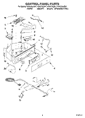 CONTROL PANEL Diagram and Parts List for KUIS185JBT1  KitchenAid Ice Maker