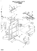 REAR PANEL Diagram and Parts List for KAWE678BAL0  KitchenAid Washer
