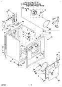 SECTION Diagram and Parts List for LER4624DZ0  Whirlpool Dryer