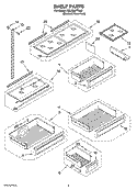 SHELF PARTS Diagram and Parts List for KBLS36FTX00  KitchenAid Refrigerator