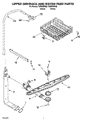 UPPER DISHRACK AND WATER FEED PARTS Diagram and Parts List for TUD6900PB2  Estate Dishwasher