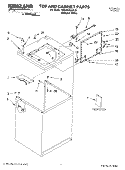 TOP AND CABINET PARTS Diagram and Parts List for 7MSAWX650LQ1  Whirlpool Washer