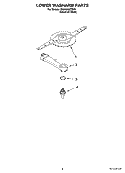 LOWER WASHARM PARTS Diagram and Parts List for 7GU3600XTSY0  Whirlpool Dishwasher
