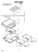 SHELF PARTS, OPTIONAL PARTS Diagram and Parts List for TT18TKRPS00  Estate Refrigerator