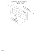CONTROL PANEL, LITERATURE Diagram and Parts List for KEBS147DBL8  KitchenAid Wall Oven