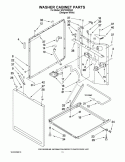 WASHER CABINET PARTS Diagram and Parts List for WGT3300SQ2  Whirlpool Washer Dryer Combo