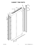 CABINET TRIM PARTS Diagram and Parts List for KSSO42FTX17  KitchenAid Refrigerator