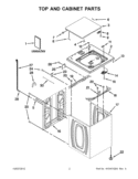 Part Location Diagram of WPW10482836 Whirlpool Washer Latch