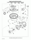 PUMP AND MOTOR PARTS Diagram and Parts List for DU1300XTVS7  Whirlpool Dishwasher