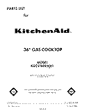 SECTION Diagram and Parts List for KGCS160SWH1  KitchenAid Cooktop