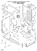 DRYER CABINET AND MOTOR Diagram and Parts List for LTE6234AW1  Whirlpool Washer Dryer Combo