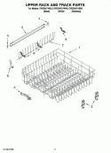 UPPER RACK AND TRACK PARTS Diagram and Parts List for DW324K1ABL0  Whirlpool Dishwasher