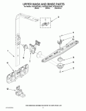 UPPER WASH AND RINSE PARTS Diagram and Parts List for KUDS30CXWH2  KitchenAid Dishwasher