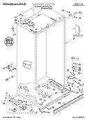 CABINET, LITERATURE Diagram and Parts List for KSSS48QJX00  KitchenAid Refrigerator