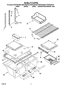 SHELF PARTS Diagram and Parts List for GR2FHMXPT00  Whirlpool Refrigerator