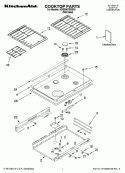 COOKTOP PARTS Diagram and Parts List for KDSS907SSS03  KitchenAid Range