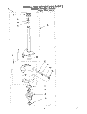 BRAKE AND DRIVE TUBE Diagram and Parts List for LTE5243DQ3  Whirlpool Washer Dryer Combo