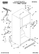 CABINET Diagram and Parts List for RT16VKXBL00  Roper Refrigerator