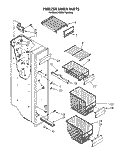 FREEZER LINER Diagram and Parts List for KSRS27QAWH05  KitchenAid Refrigerator