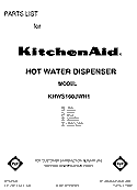 FRONT COVER Diagram and Parts List for KHWS160JWH1  KitchenAid Miscellaneous