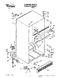 CABINET Diagram and Parts List for 8ET18RKXYN01  Whirlpool Refrigerator
