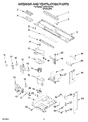 INTERIOR AND VENTILATION PARTS Diagram and Parts List for KHMS145KSS1  KitchenAid Microwave