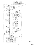 GEARCASE Diagram and Parts List for 4LSC8255BQ3  Whirlpool Washer