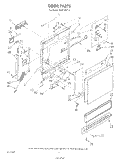 DOOR Diagram and Parts List for DU8116XT0  Whirlpool Dishwasher