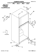 CABINET PARTS Diagram and Parts List for RT14DKXKQ04  Roper Refrigerator