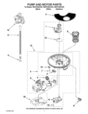 PUMP AND MOTOR PARTS Diagram and Parts List for WDT910SSYW1  Whirlpool Dishwasher