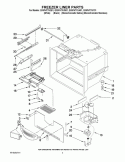 FREEZER LINER PARTS Diagram and Parts List for GX5FHTXVA01  Whirlpool Refrigerator