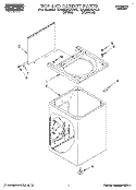 TOP AND CABINET, LIT/OPTIONAL Diagram and Parts List for RAM5243AL0  Whirlpool Washer