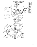MACHINE BASE Diagram and Parts List for GCA2701XSW1  Whirlpool Washer