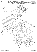 COOKTOP PARTS Diagram and Parts List for KGRC707LBL0  KitchenAid Range